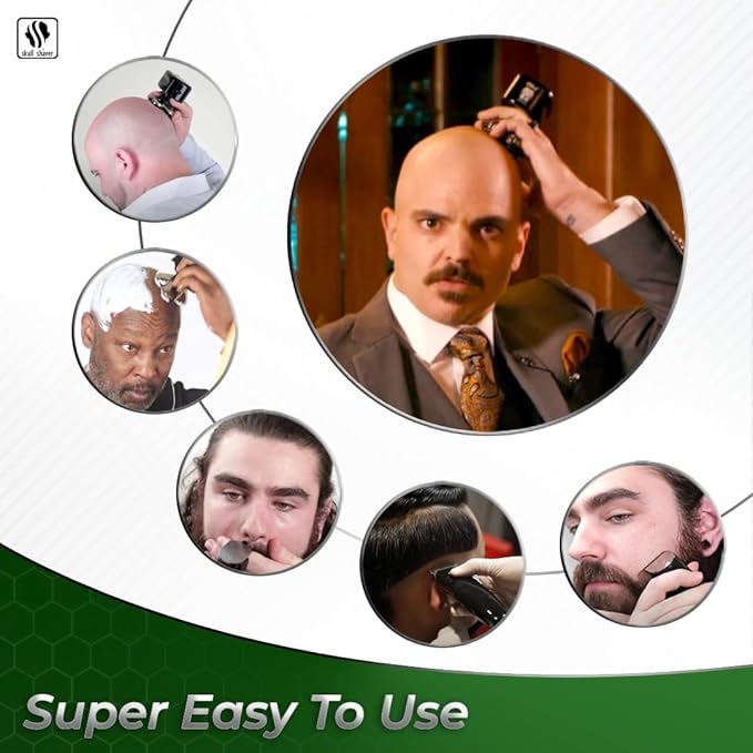 Skull Shaver Pitbull Gold PRO Electric Razor & Baby Beast Trimmer - Premium Cordless Electric Shaver for Men - for Wet & Dry Shaving - Features LED Battery Display - Comes with Travel Pouch