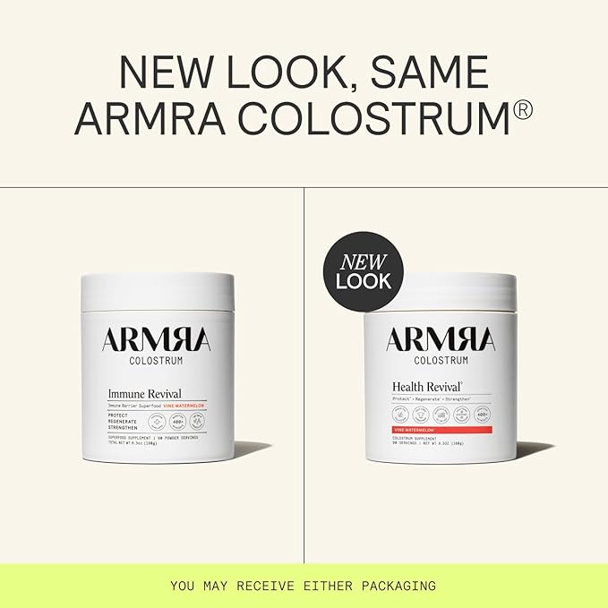 ARMRA Colostrum™ Powder | Vine Watermelon | Gut Health & Bloating | Skin & Hair | Immunity | Keto, Gluten & Fat-Free | 90 Servings
