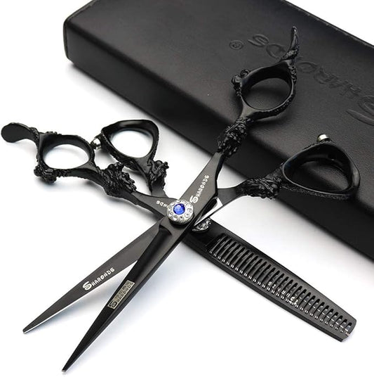 6 inch Hairdressing Scissors Set Barber Shop Hair Beauty Shears Styling Tools (Scissors set)