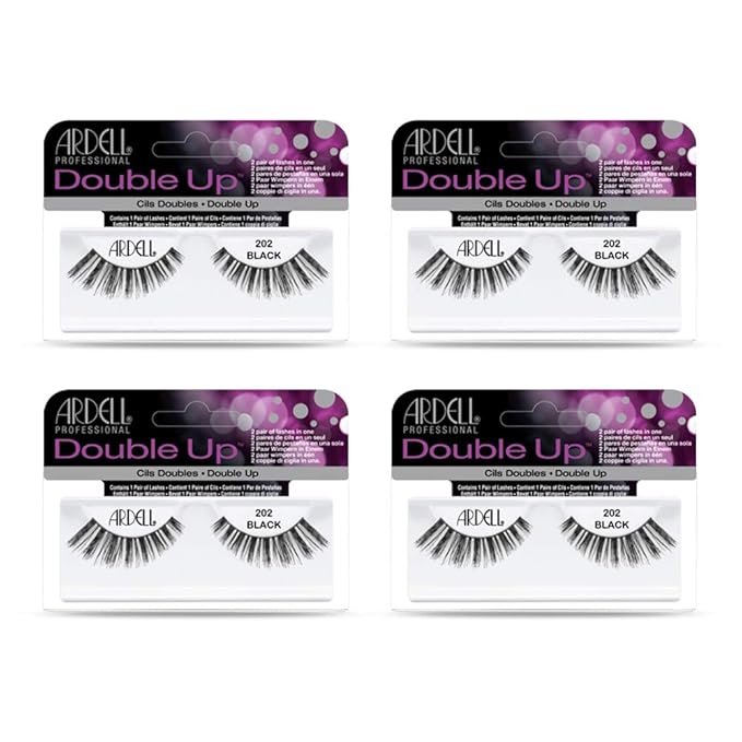 Ardell False Eyelashes Double Up 202 Black (4 Pack)