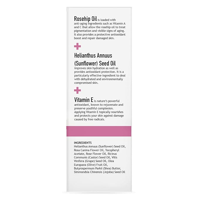 CLARA'S NEW YORK Rosehip Facial Serum with Vitamin E – Hydrating, Lightweight, Smoothing Skin – Made in USA, 30ml (1 Fl Oz)