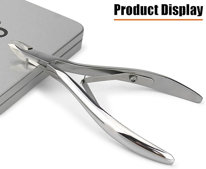 LePinko Salon-Quality Cuticle Trimmer with Cuticle Pusher, Super Labor-saving Cuticle Cutter, Sharp Cuticle Clippers for Manicurist, 5mm Jaw, Golden
