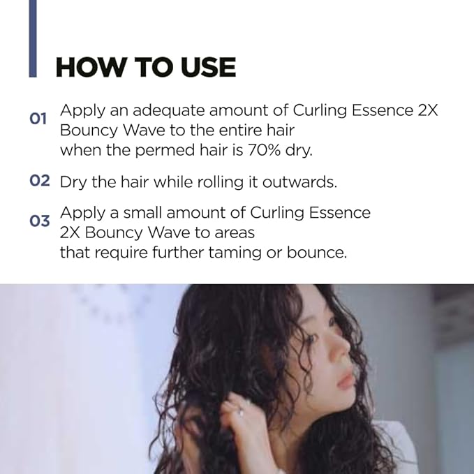 AMOS PROFESSIONAL Curling Essence 2X Bouncy Wave | For Wavy and Curly hair | Anti-Frizz Hair Styling Gel, 2 in 1 Hydrate and Smooths, Korean Hair Essence, 5 fl. oz.