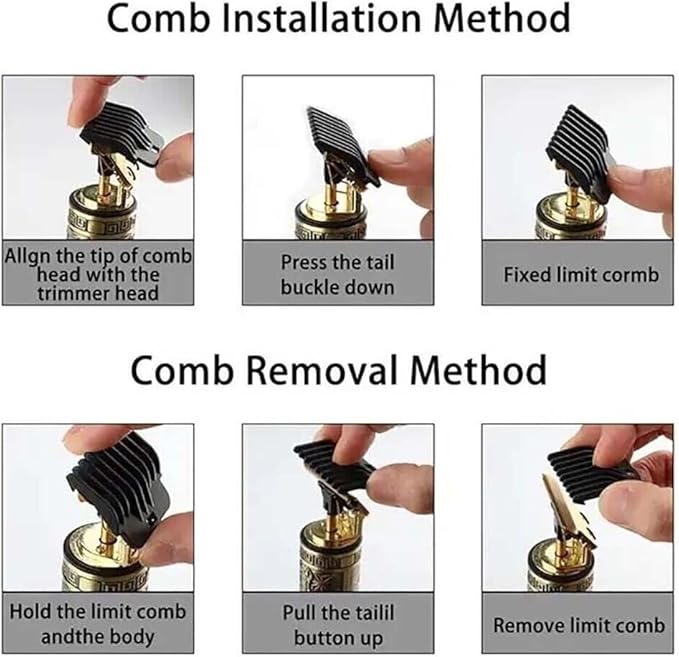 Professional Hair Clippers for Men Cordless, T-Blade & Copper Motor, Rechargeable Beard Trimmer with 3 Guards for Barber-Level Haircut & Trimming