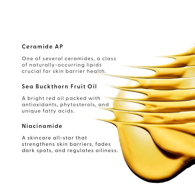 Stratia Lipid Gold Skin-Strengthening Ceramide Moisturizer with Niacinamide, Hydrates & Soothes All Skin Types, 1.7 Fl Oz