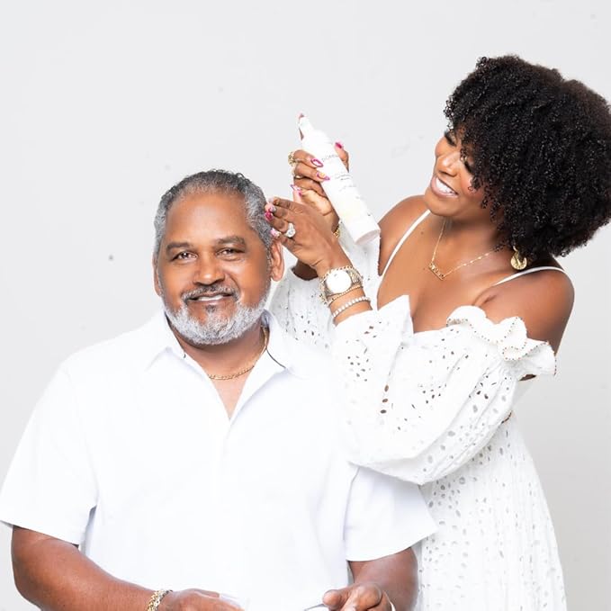 Donna's Recipe by Tabitha Brown | Whipped Vanilla Cream Blow-Dry & Heat-Protectant Spray – 450 °F Protection, Faster Drying, Frizz Control – 5.5 fl oz