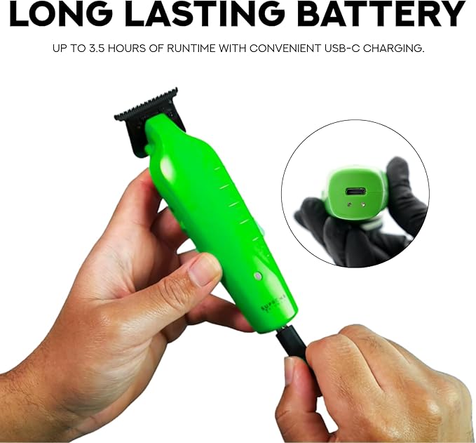 Supreme Trimmer Vader ST3778 – Professional Cordless Barber Liner | 210 Min Runtime, 7000 RPM Motor, Zero Gap DLC T-Blade, USB-C Fast Charging | Beard, Hair & Body