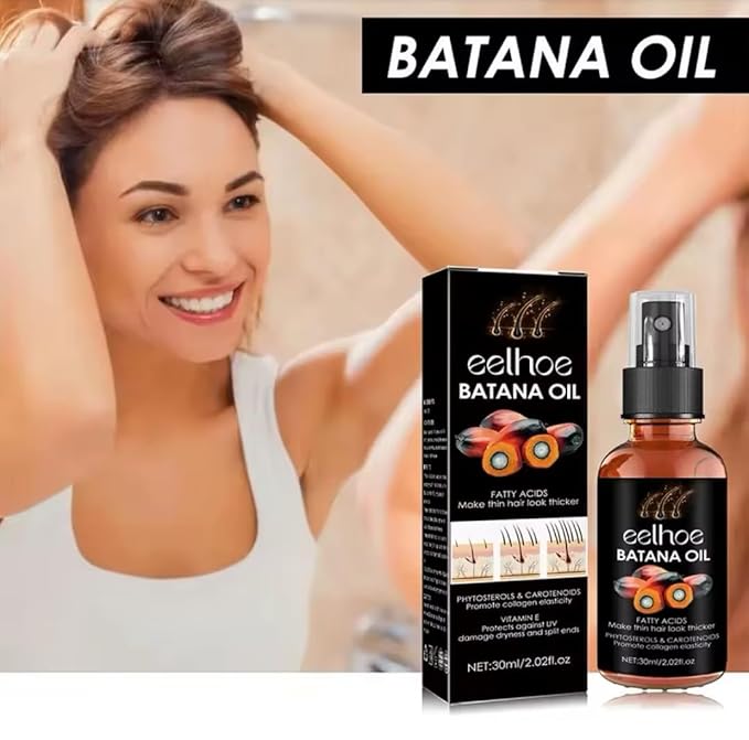 Eelhoe Batana Oil for Hair Growth, 2.02 fl oz, Hair Thickening Treatment with Vitamin E