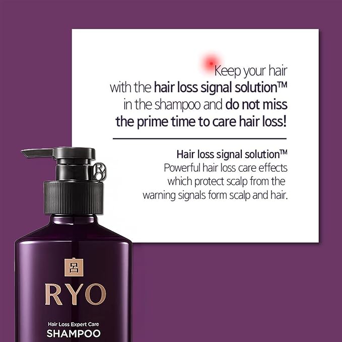 RYO Hair Strength Expert Care Shampoo for Sensitive Scalp, Hypoallergenic Cleansing, Soothing Care, Relieving Itchiness for Dryness and Smelly Scalp, Strengthening for Thinning Hair, 13.53 Fl Oz.