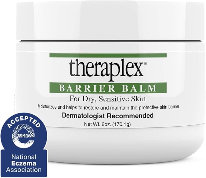 Theraplex Skin Barrier Balm- Barrier Repair Moisturizer Cream Body Balm Dry, Sensitive Skin - No Parabens or Preservatives, Noncomedogenic and Hypoallergenic - Dermatologist Recommended - 6 Oz