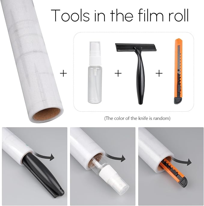 HIDBEA Window Privacy Film, Decorative Staic Cling Frosting Film, Heat Control UV Blocking Non-Adhesive Window Sticker for Home, Cross Pattern,17.5 X 78.7 Inch