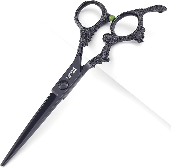 Purple Professional Hairdressing Scissors Hairdresser Hairstylist Cutting Hair & Thinning Hairdressing Scissor (6-inch flat shear-A)