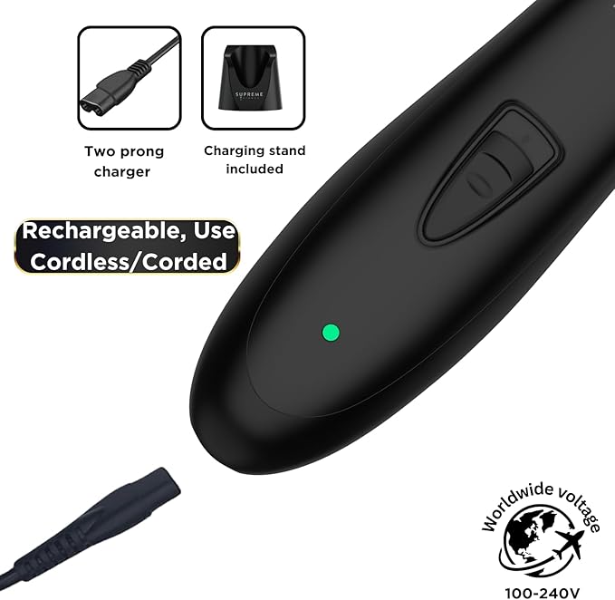 Supreme Trimmer Professional T Shaper ST5206 – Cordless Hair & Beard Liner for Men | Zero-Gap Precision Edger Clippers | Quiet, Lightweight, Long Battery Life | Barber & Home Use