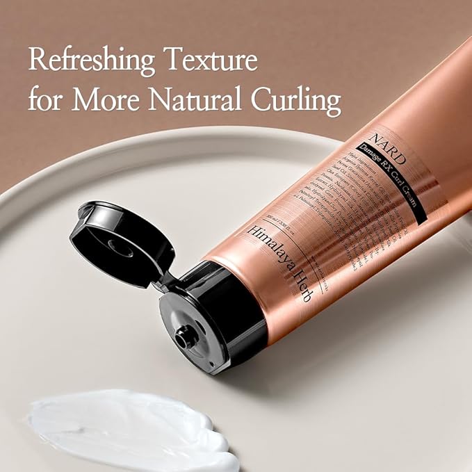 NARD RX Curl Cream for Damaged Hair Care - Elastic, Volume, and Frizz-Free Curls (Containing Amino Acids, Protein, Keratin, Silk, 11 Peptides, Vitamin E, and 6 Oils) - 3.38 oz