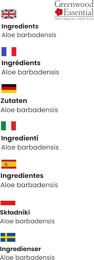 Greenwood Essential Aloe Vera Oil (Aloe barbadensis) with Glass Dropper | Infused | Pure | Non-Sticky | Lightweight | Hydrating Texture | For Skin & Hair | Men & Women | 10ml (0.33 oz)