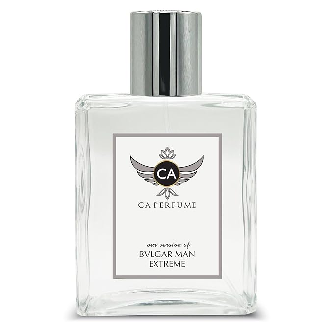 CA Perfume Impression of Bvlgr Man Extreme For Men Replica Fragrance Dupes Eau de Parfum Spray Bottle 3.4 Fl Oz/100ml-X1