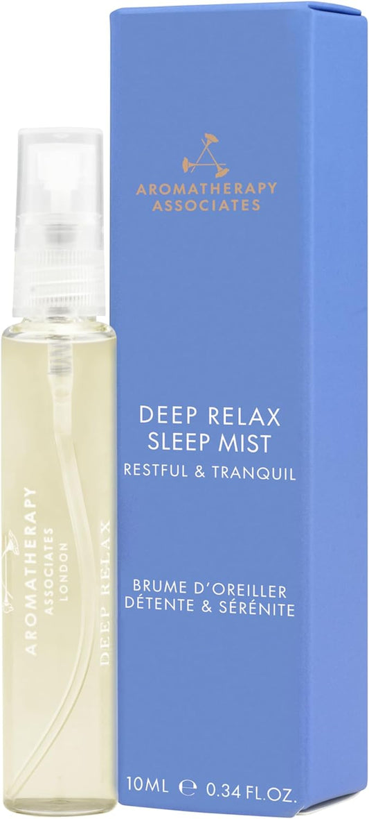 Aromatherapy Associates Deep Relax Sleep Mist. Body and Linen Spray for Restorative Sleep. Made with Vetivert, Chamomile and Sandalwood Essential Oils (0.34 fl oz)