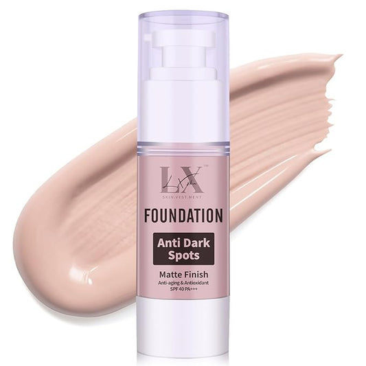 Anti-Dark Spot Liquid Foundation - Collagen Serum Foundation Infused with 2% Niacinamide, High Coverage For A Smooth & Satin Finish, 101 Light