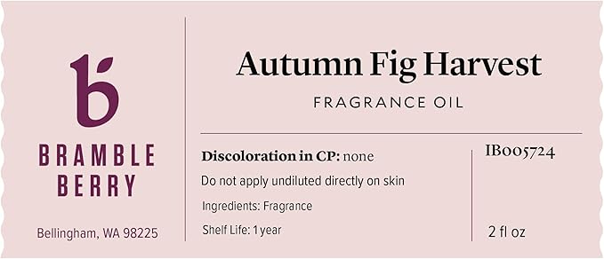 Bramble Berry Autumn Fig Harvest Fragrance Oil 2 oz | Warm Fall Scent for Soap Making, Candles, Bath Bombs, Lotion, Wax Melts & Skincare | Vegan, Paraben & Phthalate Free, Skin Safe, DIY Essential