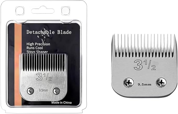 Professional Detachable Replacement Ceramic Blades set,compatible with oster Classic 76/Star-Teq/Power-Teq andi A*dis AGC,BDC,BGC,MBG Series Clippers(Size 3-1/2)