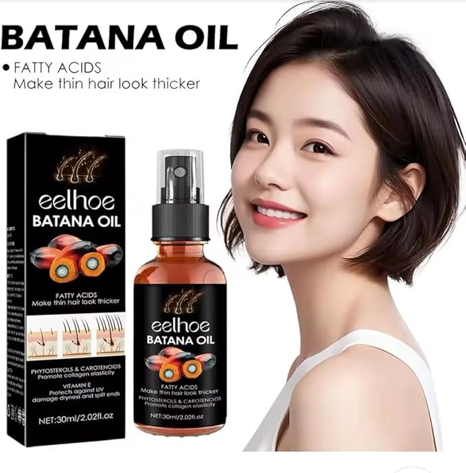 Eelhoe Batana Oil for Hair Growth, 2.02 fl oz, Hair Thickening Treatment with Vitamin E