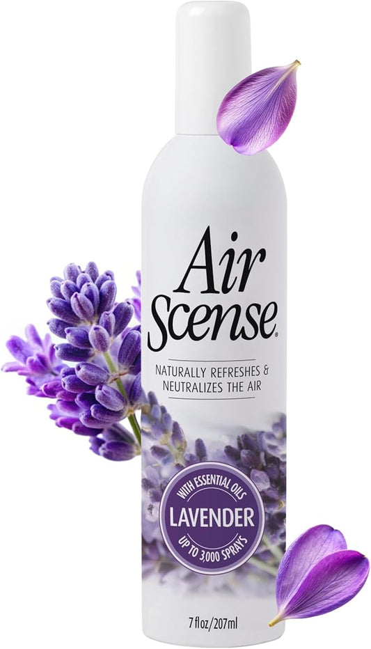 Air Scense Essential Oil Air Freshener - Lavender Scent - Non-Aerosol - 7 fl oz | Refreshing, Long-Lasting Scent | Eco-Friendly | Exceptional Value| Single Can