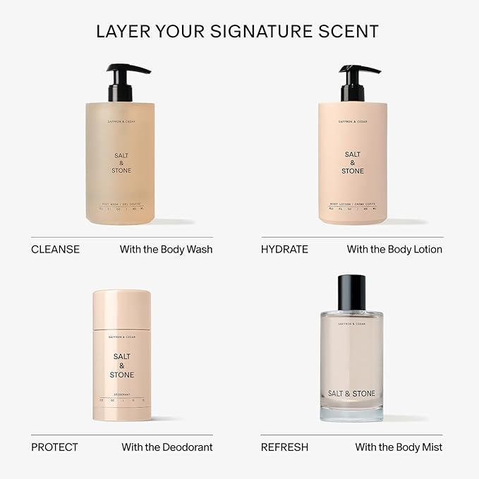 Salt & Stone Body Wash with Antioxidants for Deep Moisture | For Women & Men, Sulfate, Paraben, & Dye Free, Leaving Skin Soft and Hydrated - 15.2 fl oz