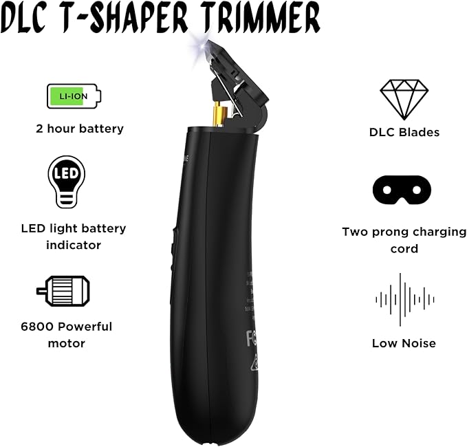 Supreme Trimmer Professional T Shaper ST5206 – Cordless Hair & Beard Liner for Men | Zero-Gap Precision Edger Clippers | Quiet, Lightweight, Long Battery Life | Barber & Home Use