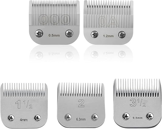 Professional Detachable Replacement Ceramic Blades set,compatible with oster Classic 76/Star-Teq/Power-Teq andi A*dis AGC,BDC,BGC,MBG Series Clippers (5 pcs)