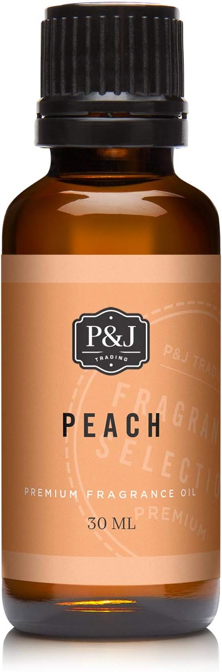 P&J Fragrance Oil | Peach Oil 30ml - Candle Scents for Candle Making, Freshie Scent, Soap Making Supplies, Diffuser Oil Scents