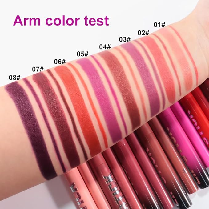 AMY'S DIARY 2Pcs Nude Matte Lipstick and Lip Liner Combo, Lip Liner and Lip Stick Kit for Women, Matte Lip Pencil and Smooth Hydrating Lipstick, Non-Stick Lip Makeup Set (01#Dusty Rose)