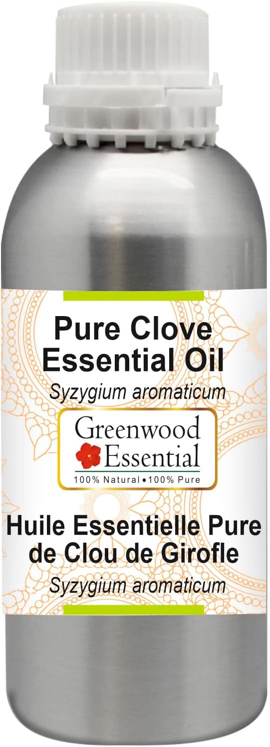 Greenwood Essential Pure Clove Essential Oil (Syzygium aromaticum) Steam Distilled 630ml (21.3 oz)