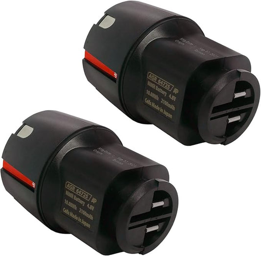 Pack of Two High-Capacity Replacement Batteries for Andis PowerGroom AGR and BGR Clippers. NiMH, 2100mAh, Japanese Cells. Compatible with Andis Bgrc. Long-Lasting Power