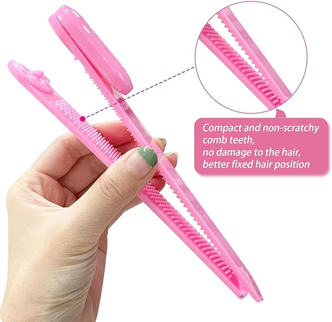 Professional Hair Cutting Kit for Women Gifts, Easy-to-Use Split Ends Hair Trimmer, DIY Home Hair Cutting Tools for Bangs, Layers, Bobs, Practical Hair Cutting Clip, Pink