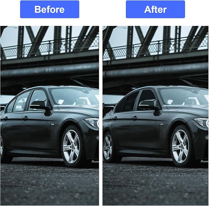 Auto Window Tint Film Roll - 15% VLT Privacy, UV Protection, Scratch & Heat Resistant - Blackout Shade for Car Windows - Nano Carbon Formula - Automotive Baby Protection - 24" x100' Roll