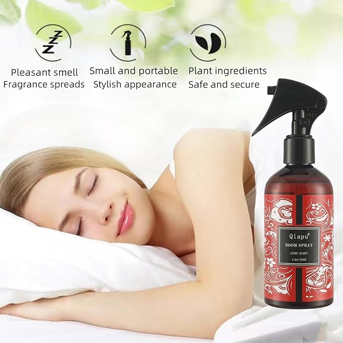 Linen Spray Natural Room Pure Essential Oils Jasmine Pillow Spray for Bedding Pillows Sheets Curtains Mist and Fabric Aromatherapy