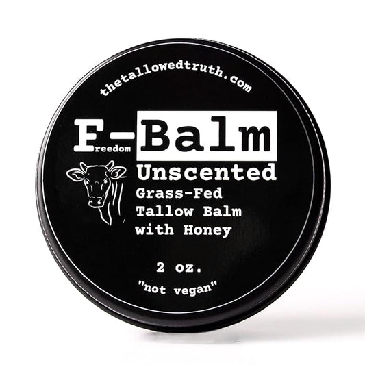 The Tallowed Truth F-Balm Tallow – Grass-fed, Grass-finished Tallow – 5 Ingredients Only – Canadian-made All Purpose Tallow Balm – Made in Canada – Tallow for Face & Body (2 oz (1-Pack), Unscented)
