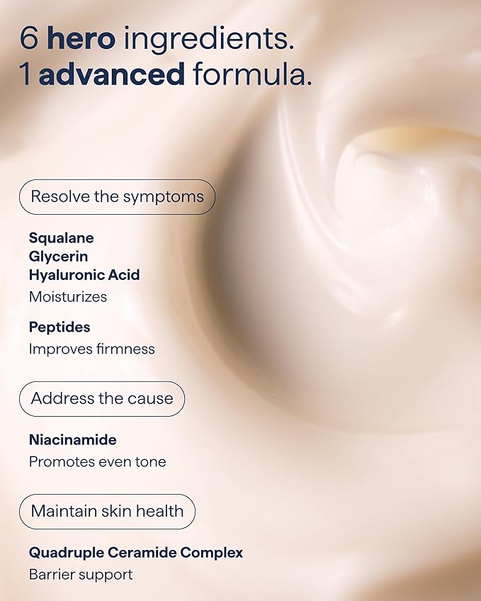 Remedy for Rich Moisture - Barrier Repairing Rich Cream Moisturizer for Normal to Dry Skin - Quadruple Ceramide Complex, Peptides, Squalane, Glycerin- By Dermatologist Dr. Shah, 1.7 fl. oz