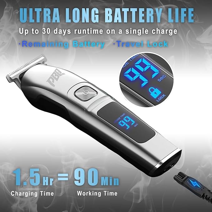 Trimmer for Men Features Waterproof Electric Razor for Your Needs Including Nose, Body, Face and Mustache, Cordless Hair Clippers Shavers for Men Grooming Kit, Silver Color