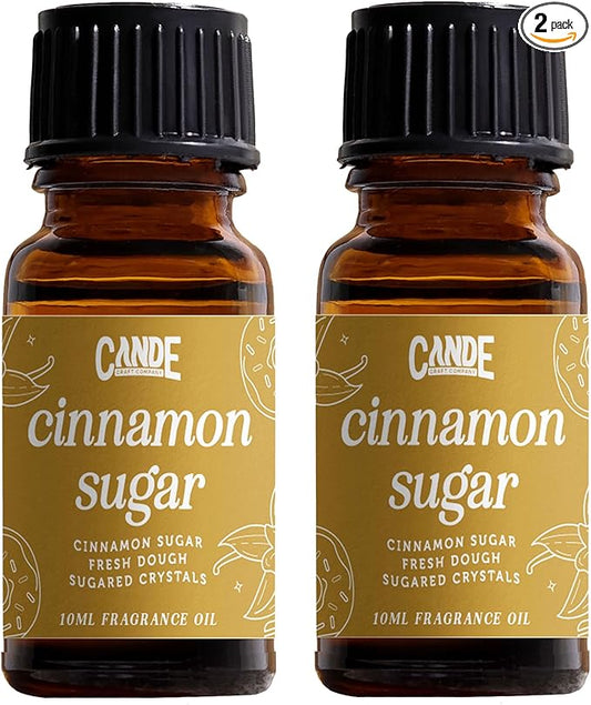 CANDECraftCo Premium Fragrance Oil – Diffuser Oils Fragrances Scented for Home, Candle Soap Making Supplies, Aromatherapy Blends for House (0.34 Fl Oz) (2-Pack, Cinnamon Sugar)
