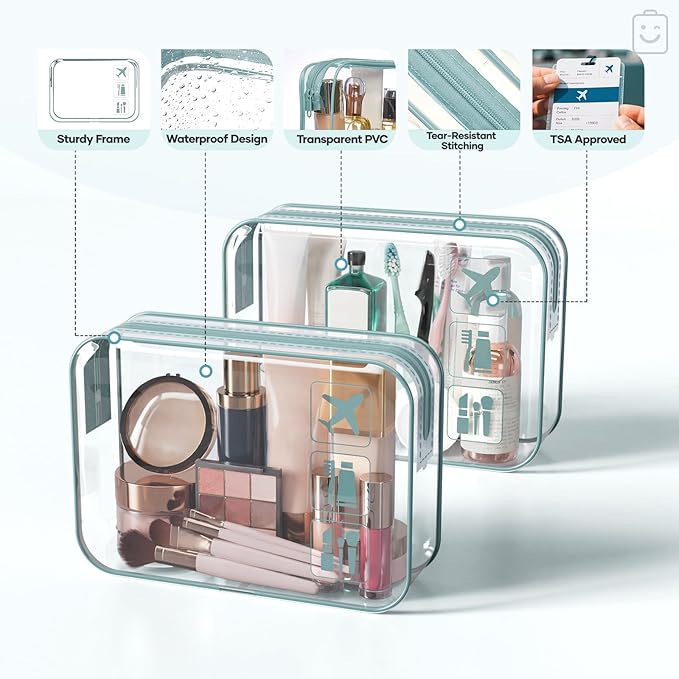 Veken 9/11 Set Compression Packing Cubes for Travel Essentials,Compressible Expandable Large Luggage Suitcase Organizer Bags for Clothing,Durable Space Saver Storage Bags with Toiletry Bags(Blue Gray)