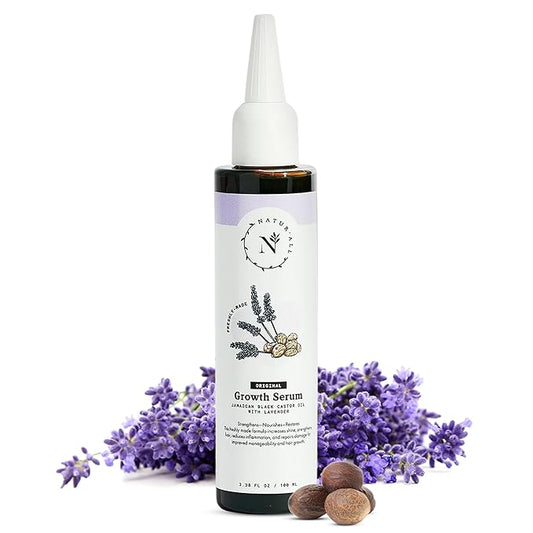 Naturall Jamaican Black Castor Oil Serum with Lavender - Hair Growth Elixir for Curly, Dry & Damaged Hair - Best Strengthening Formula (100ml)