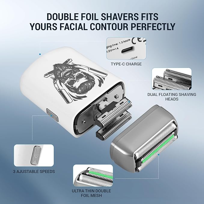 BESTBOMG® Hair Clippers for Men Professional, Beard Trimmer Kits & Sets, Electric Shavers, Hair Clippers & Trimmer Ceramic T-Blade, for Barber, for Gifts