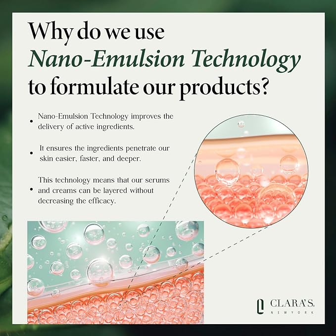 CLARA'S NEW YORK | Vitamin C Facial Serum | with Hyaluronic Acid, Ascorbic Acid, Niacinamide, Probiotics | Reduce Dark Spot, Acne, Scars |Brightening, Antioxidant, Minimize pores |30ml | Made In USA