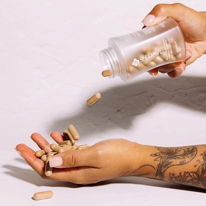 Shedavi Iconic Natural Hair Vitamins for Fast Hair Growth - Pure Hair Supplements Formulated with Vitamins to Promote Thicker, Stronger Hair - Vegan Hair Care for Hair Loss - Non-GMO (60 Capsules)