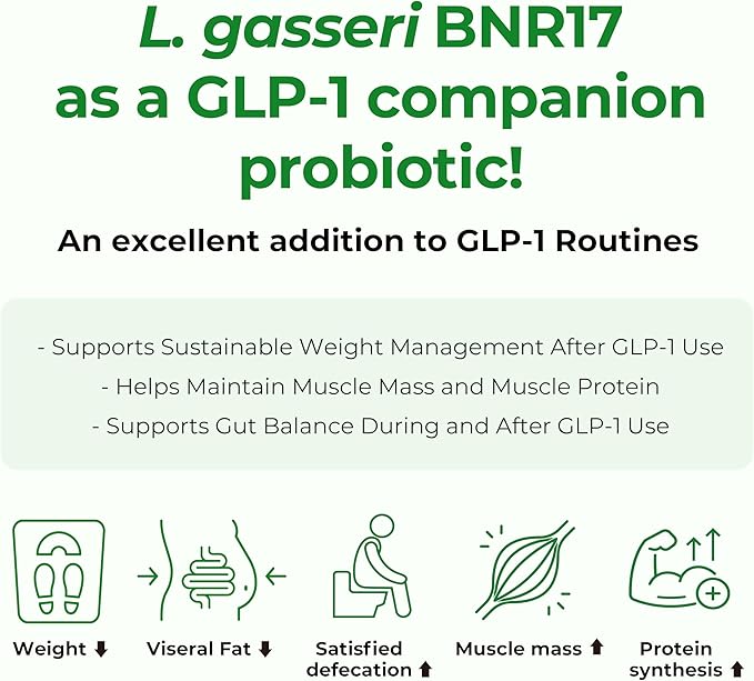 BNRThin S30, Lactobacillus Gasseri BNR17, 10 Billion CFU Guaranteed, 30Capsules