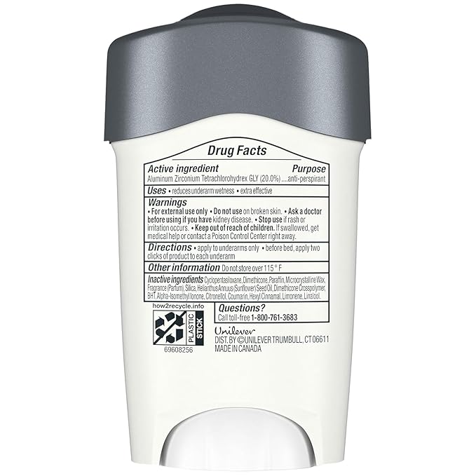 DOVE MEN + CARE Clinical Protection Antiperspirant Clean Comfort Stick for Men 96-Hour Sweat and Odor Protection Clinical Strength Antiperspirant with 1/4 Moisturizing Cream 1.7 oz