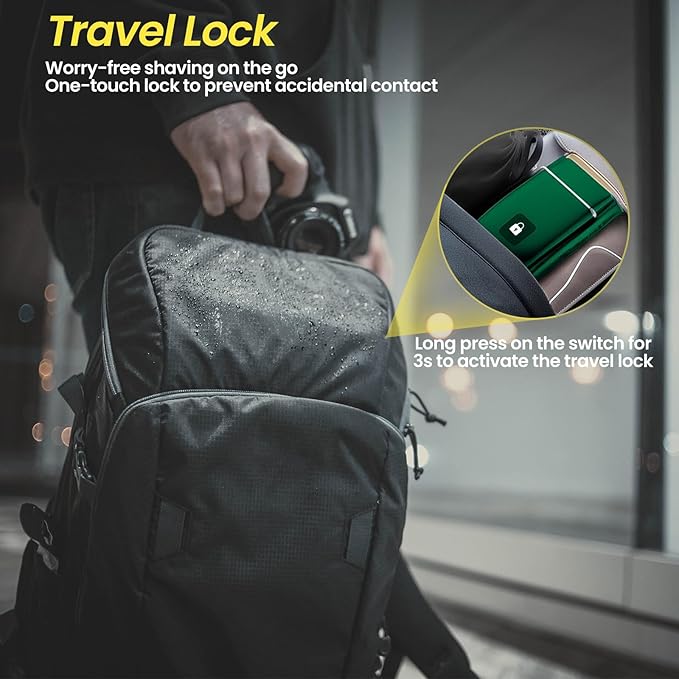 Electric Foil Shavers for Men, 3 Speed Electric Razor for Men, High Speed Dual Floating Blades, IPX7 Waterproof Wet & Dry, LED Display, USB Type C Charging, Foil Razor for Face/Beard/Head (Green)