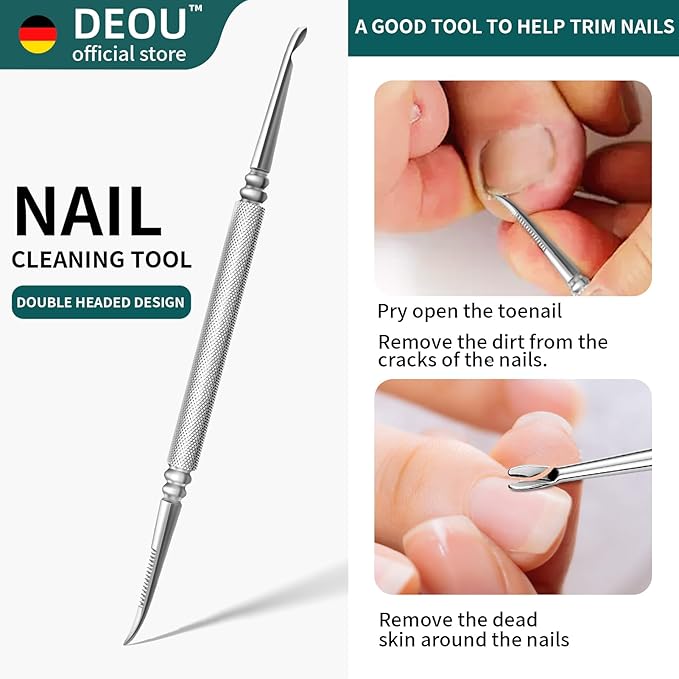 DEOU Toenail Clippers Blade for Ingrown and Thick Nails Stainless Steel Pedicure Tools at Home ingrown toenail Treatment Professional Podiatrist Nail Clippers with Upgraded Handle (Eagle Beak Pliers)