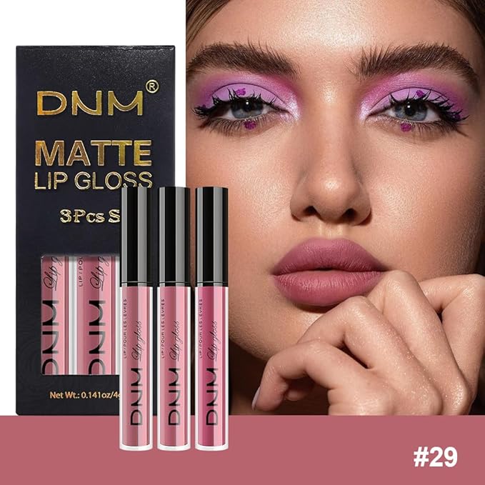 evpct 3Pcs Light Neutral Mauve Matte Liquid Lipstick Lip Stain Sets for Women, Matte Lipstick Long Lasting Waterproof Permanent 24 Hours original, Magic Lip Sticks Pack for Halloween Daily Makeup